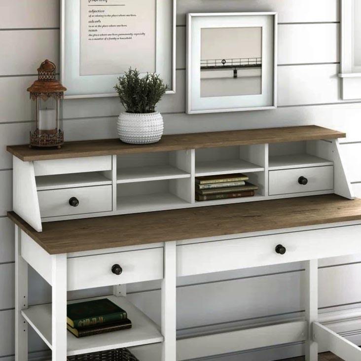 Полка-надстройка настольная из дерева Чавари зефир-палисандр (АКД-00212002)