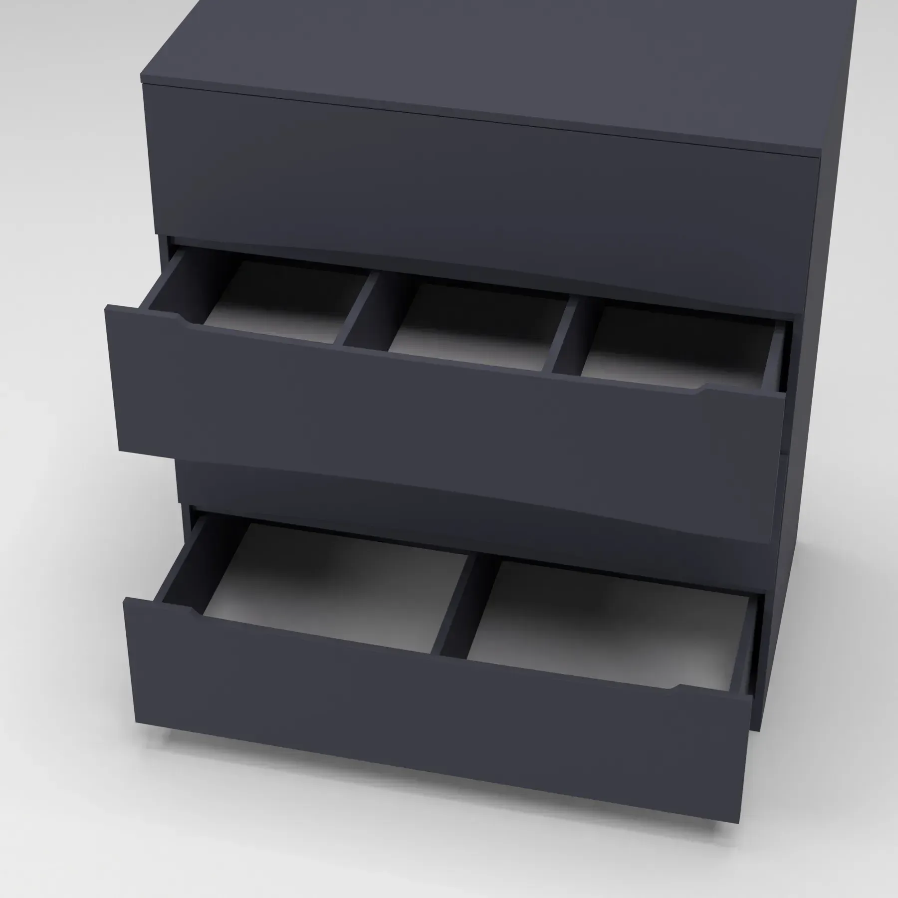 Комод с ящиками Kontinent Дельта №1 109х61х120 см Антрацит (59048680) - фото 2 Комод с ящиками Kontinent Дельта №1 109х61х120 см Антрацит (59048680) - фото 2