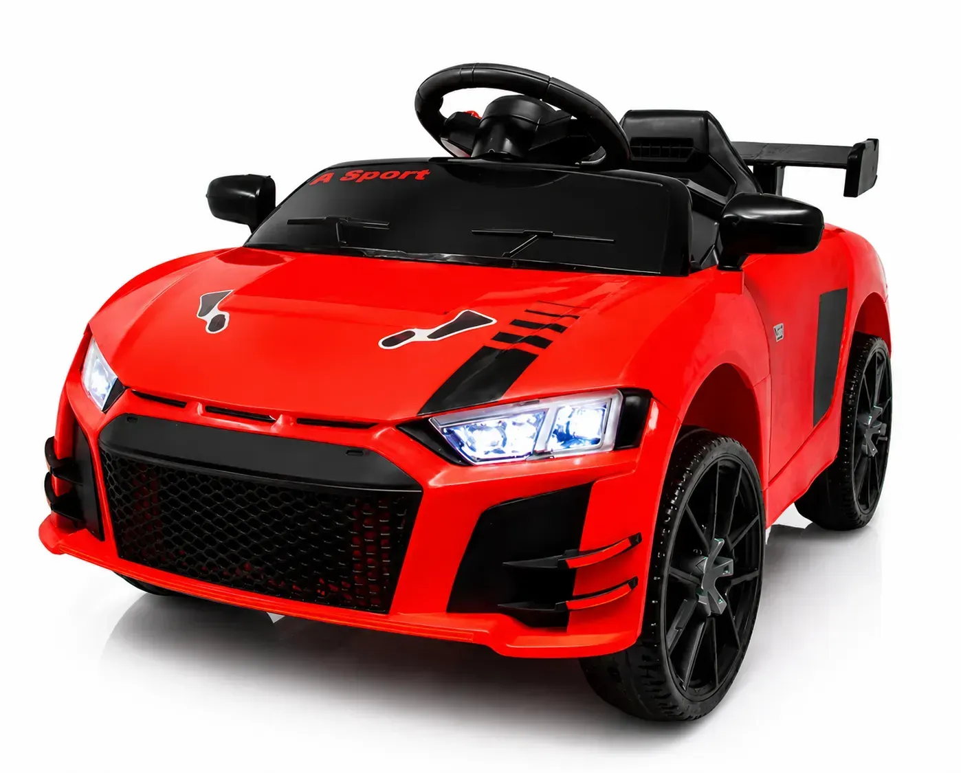 Детский электромобиль PRIMA CAR Cabrio 6V 5Ah аккумуляторный с пультом/LED-фарами/музыкой и спойлером Красный (36486619)