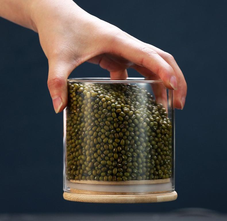 Контейнер стеклянный Orbita с бамбуковой крышкой 0,5л 6,5x16 см - фото 3 Контейнер стеклянный Orbita с бамбуковой крышкой 0,5л 6,5x16 см - фото 3