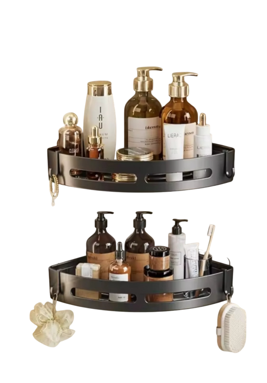 Полиця для ванної кімнати кутова Corner shower caddy 2 шт. Чорний