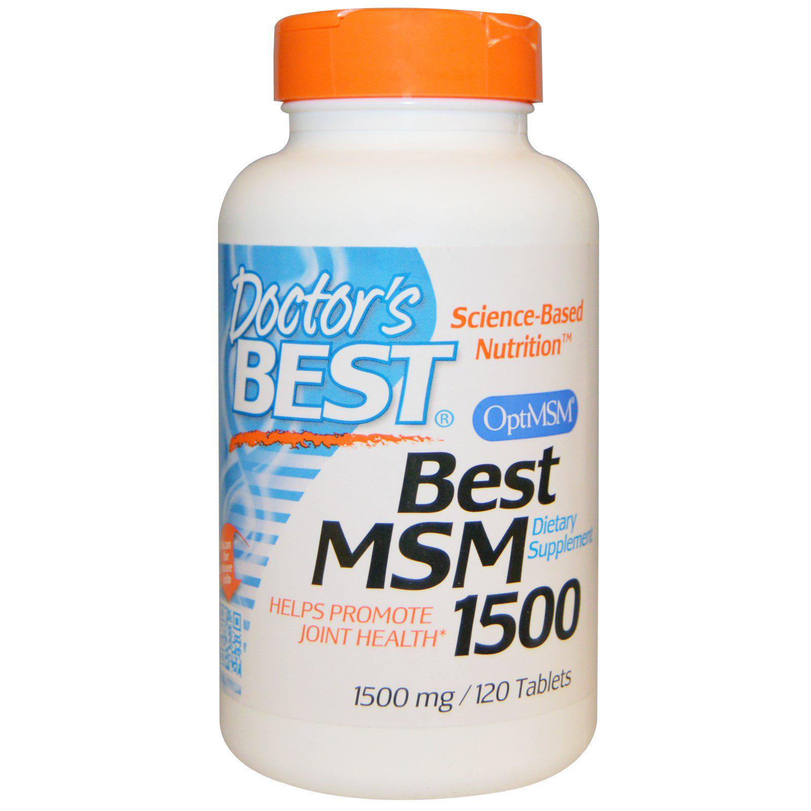 Метілсульфонілметан Doctor's Best OptiMSM 1500 120 таблеток (DRB00097)