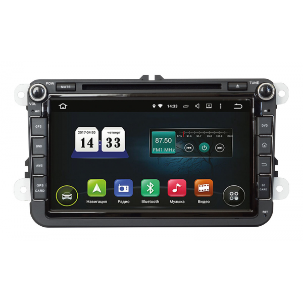 Автомагнітола 8" IPS Android 12 2/16 GB CarPlay для Volkswagen Universal (42429-K8021-16 GB _3683)