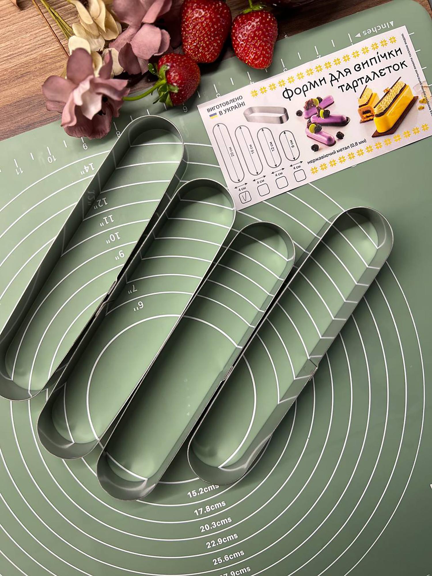 Набір формочок для еклерів/тістечок та тарталеток 4 шт. 20х4х2,5 см - фото 27 Набір формочок для еклерів/тістечок та тарталеток 4 шт. 20х4х2,5 см - фото 27