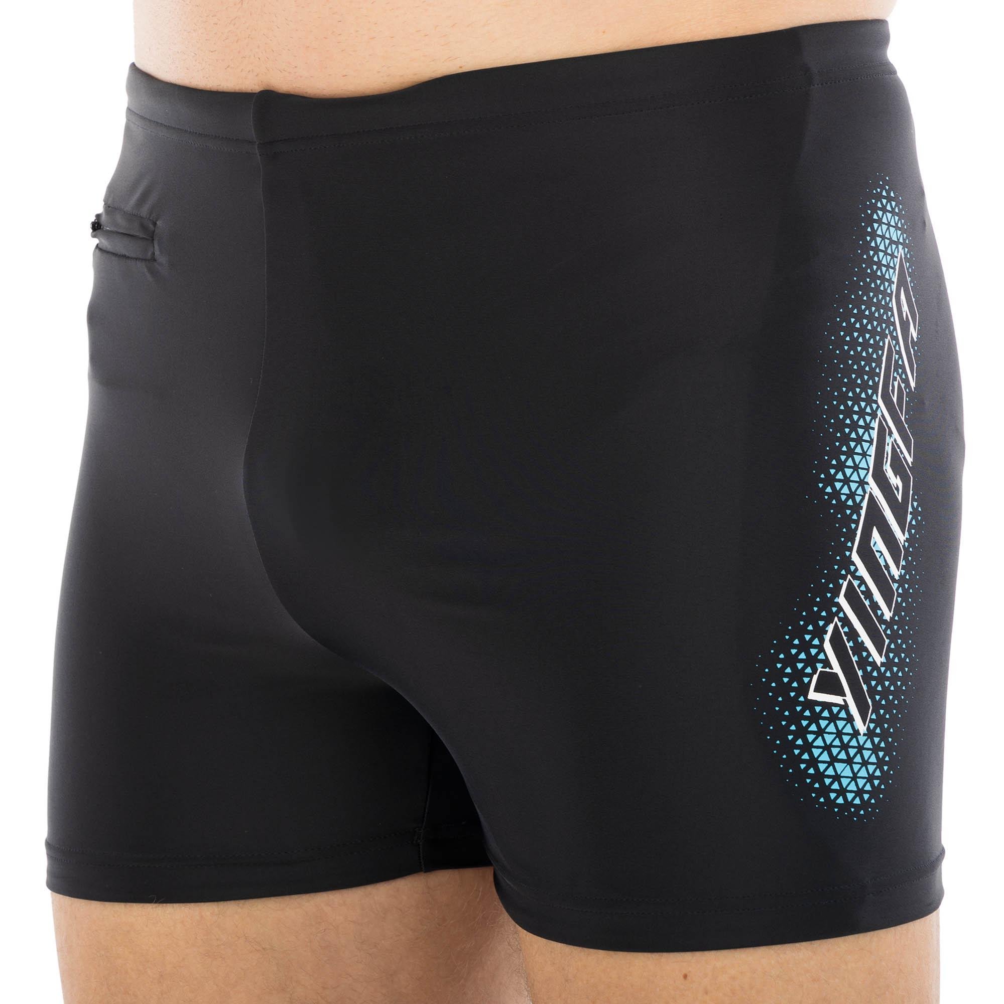 Плавки боксери чоловічі для плавання YINGFA Y3958 L Чорно-блакитний (Y3958_Черный-голубой_L_(160-1)