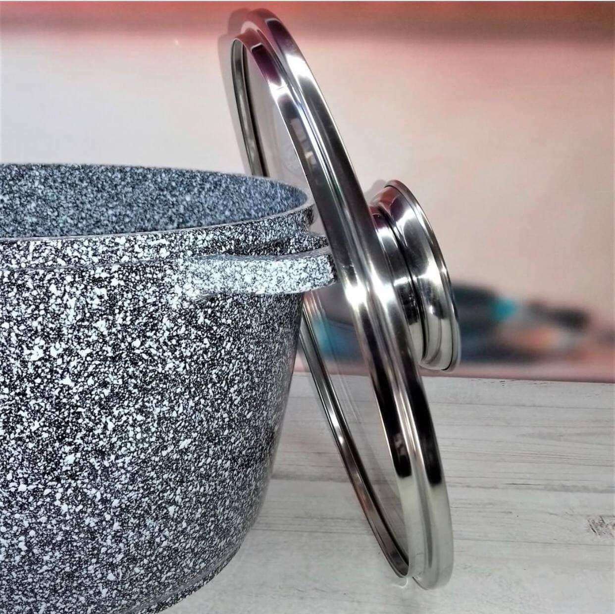 Кастрюля Edenberg с гранитным антипригарным покрытием 10,2 л 28 см (EB-8009) - фото 7 Кастрюля Edenberg с гранитным антипригарным покрытием 10,2 л 28 см (EB-8009) - фото 7