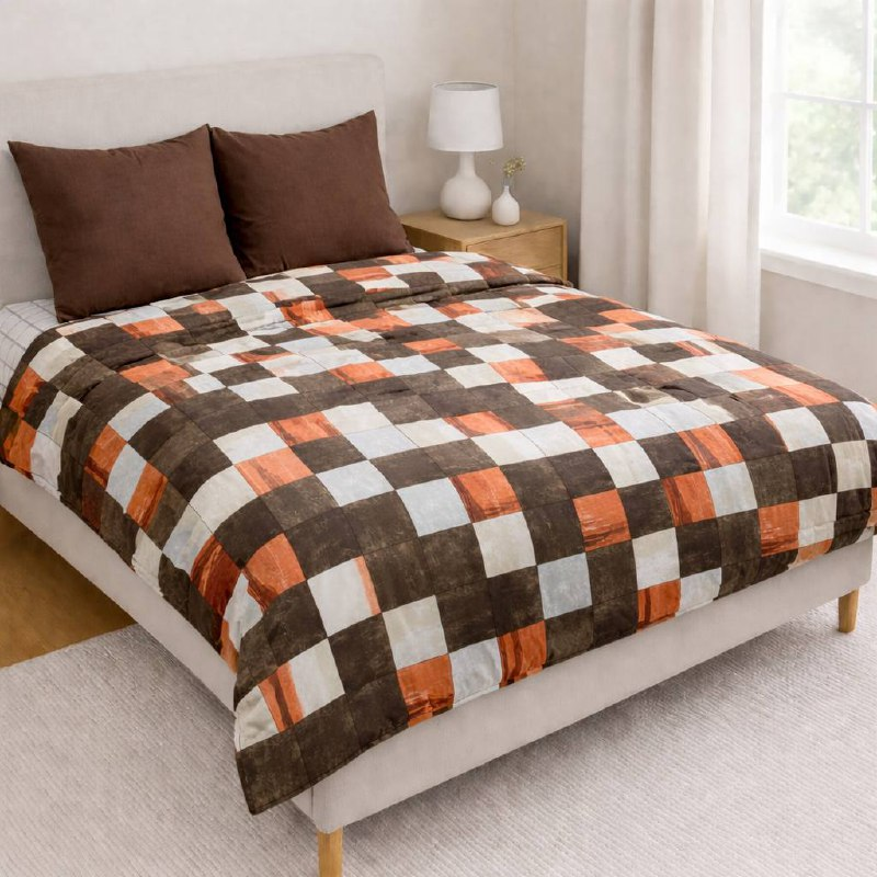 Підковдра з ранфорсу Клітинки полуторний 150х220 см (R-3101/x150p)