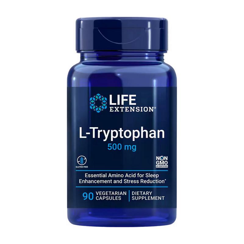Аминокислоты L-Tryptophan 500 мг 90 вегетарианских капсул (77653)