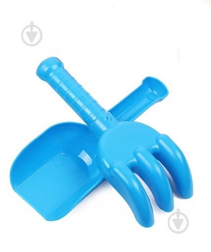 Набор Лопатка и грабли маленький Технок Синий (2865)