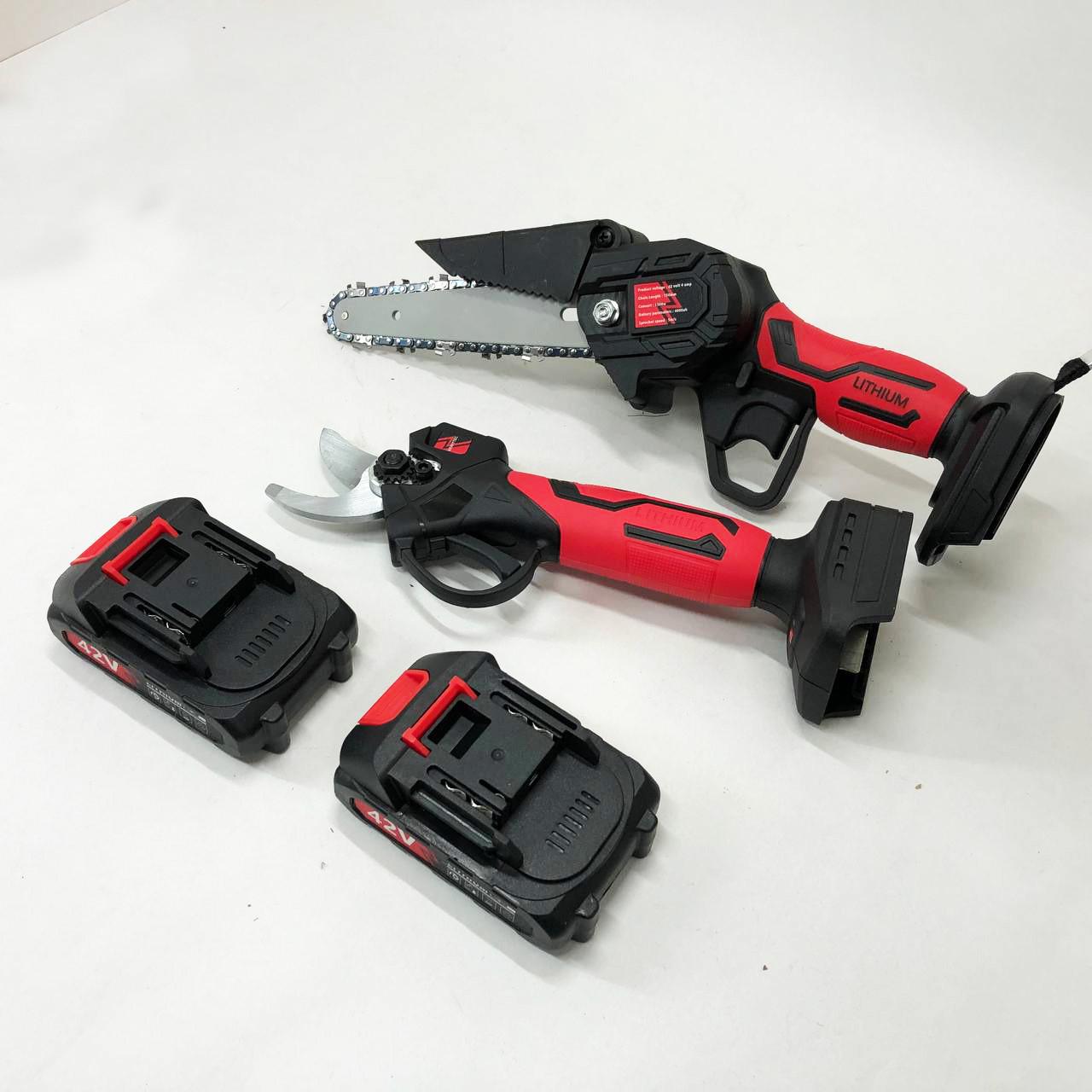 Набор KRAFFTEC секатор аккумуляторный/мини-пилка цепная в кейсе с JS-574 2 АКБ (2397859848) - фото 3 Набор KRAFFTEC секатор аккумуляторный/мини-пилка цепная в кейсе с JS-574 2 АКБ (2397859848) - фото 3