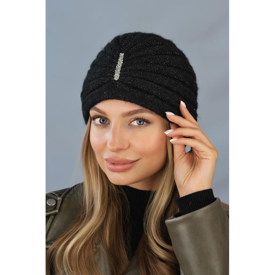 Шапка женская с люрексом Braxton 7243 one size Черный