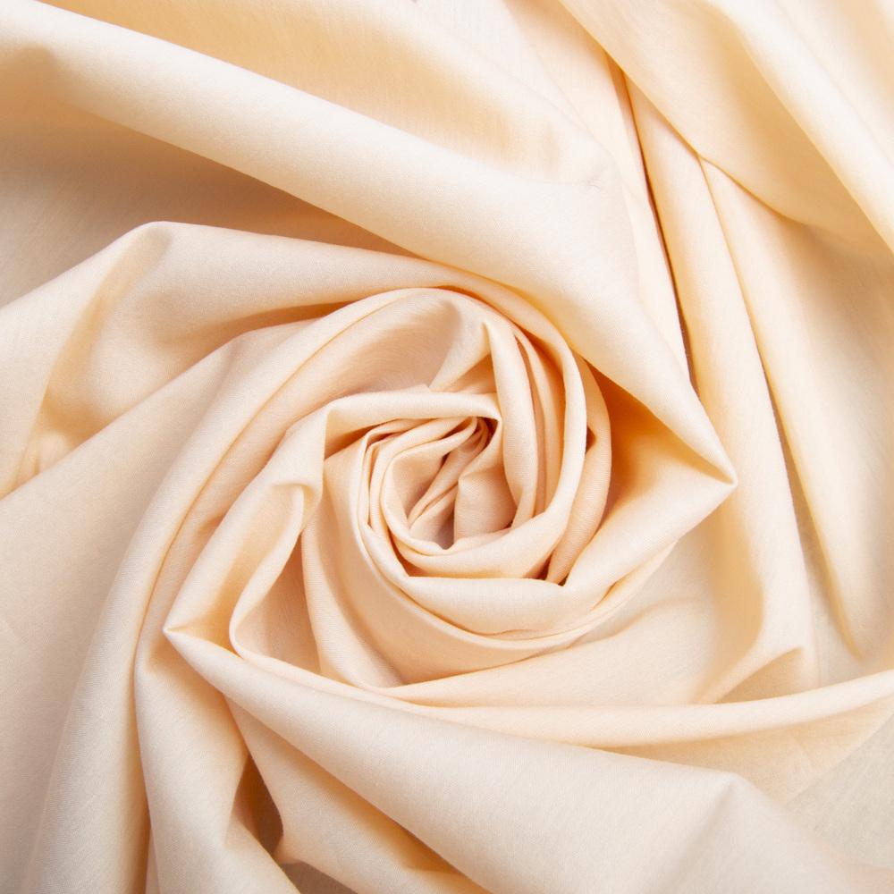 Ткань поплин однотонный V-59 Нежный абрикос (24017)