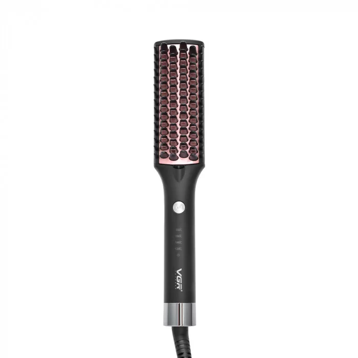 Фен-щетка для волос VGR V-590 электрический с керамическим покрытием Черный