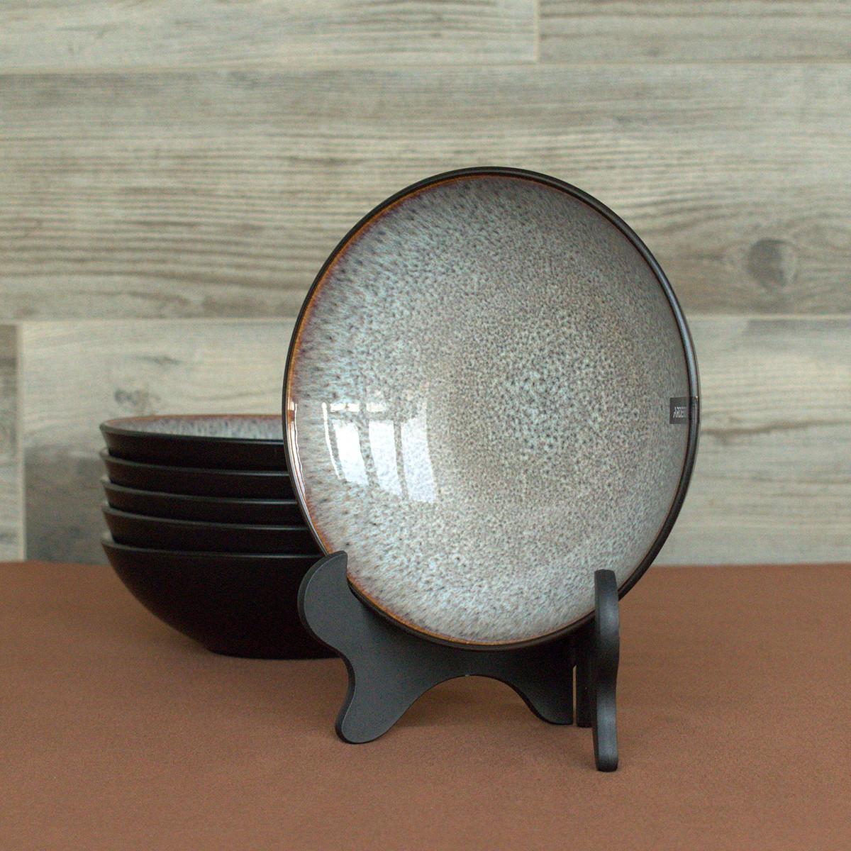 Набор тарелок Ardesto Bolzano 30 пр. Черно-коричневый - фото 6 Набор тарелок Ardesto Bolzano 30 пр. Черно-коричневый - фото 6