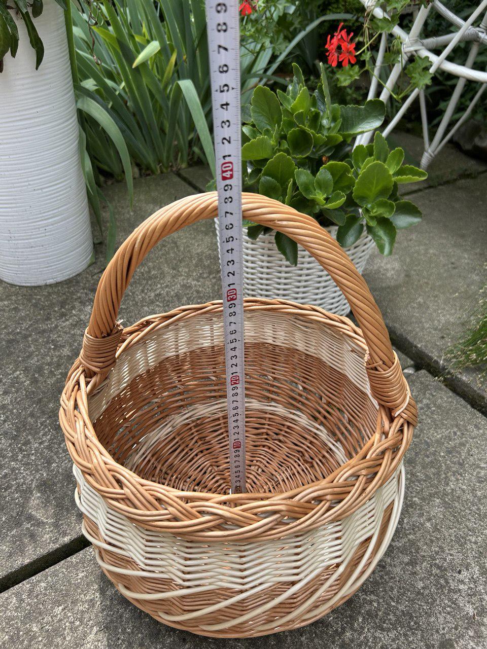 Корзина плетеная Сімейний Затишок из лозы ручная работа Белый/Коричневый - фото 3 Корзина плетеная Сімейний Затишок из лозы ручная работа Белый/Коричневый - фото 3