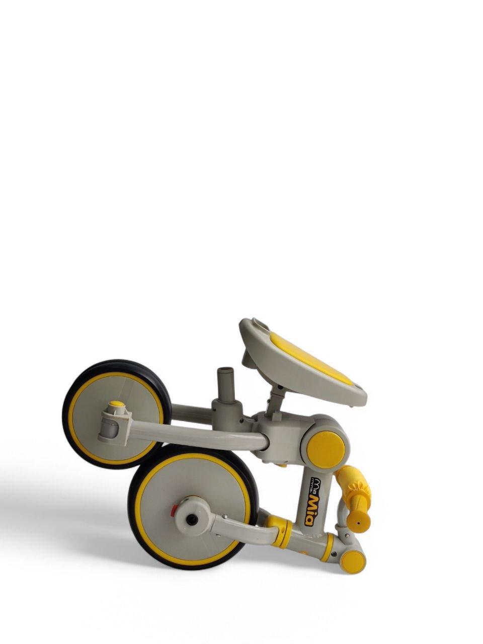 Дитячий велосипед з батьківською ручкою Mamma.Mia 105-2-1 триколісний складний до 60 кг Жовтий (105-2-1r-s) - фото 7