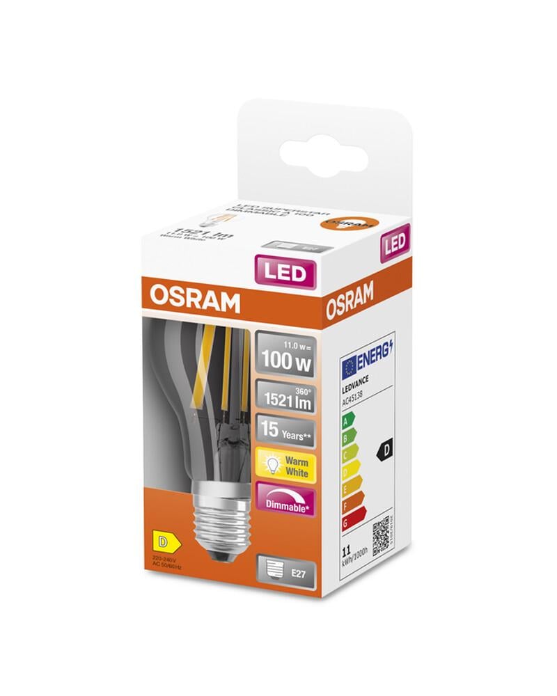 Світлодіодна лампочка Osram 4058075245907 LED SCL A100 DIM E27 1x11W 2700K 1521Lm IP20 - фото 2