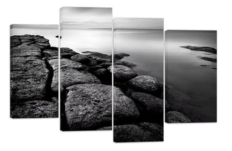 Модульна картина KIL Art Кам'яне узбережжі на холсті з чотирьох частин 129x90 см (M4_L_405)