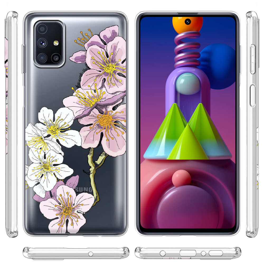 Чохол Boxface Samsung M515 Galaxy M51 Cherry Blossom Прозорий силікон (40937-cc4-40937) - фото 3