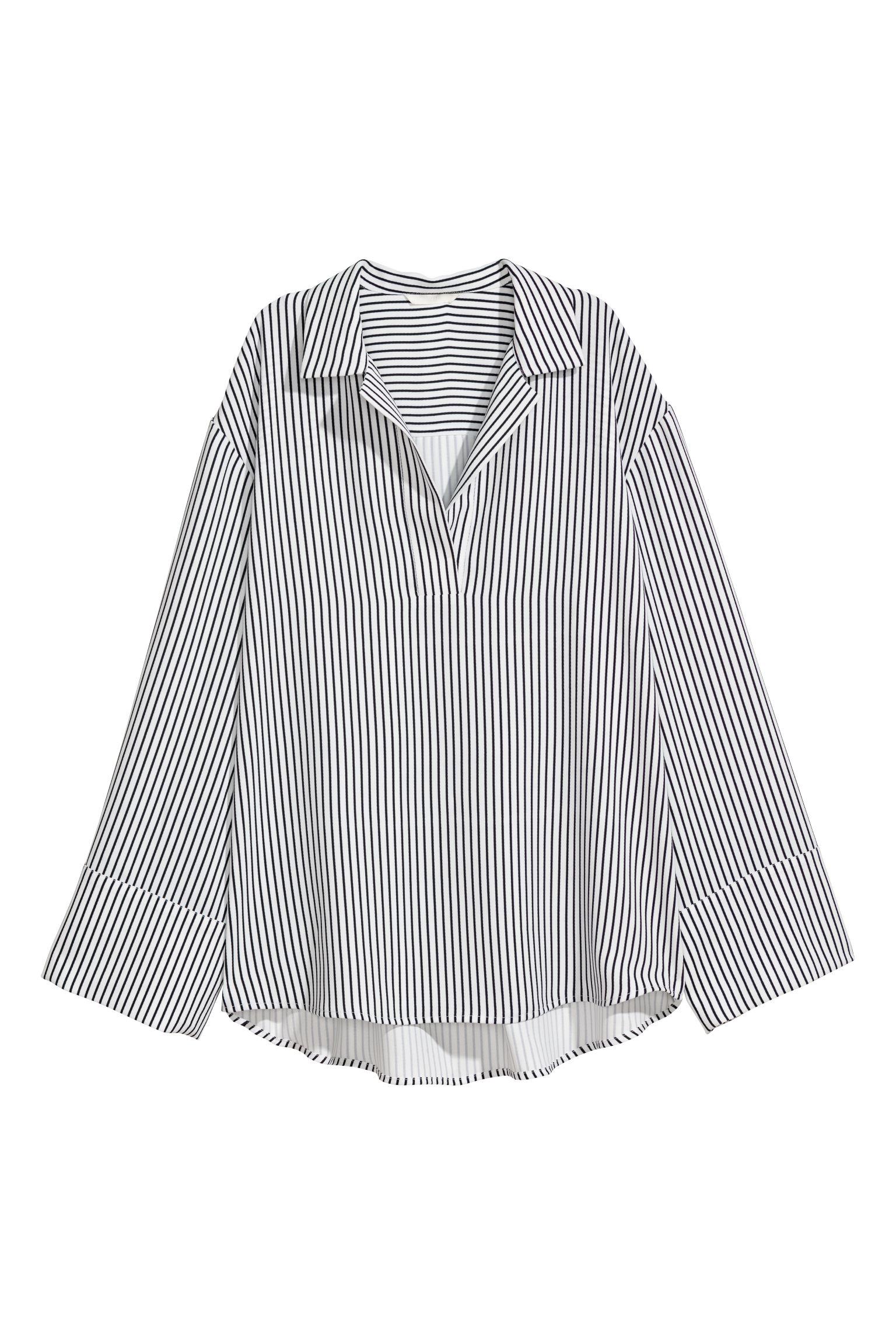 Блуза H&M Полоска S Бело-черный (112634541) Блуза H&M Полоска S Бело-черный (112634541)