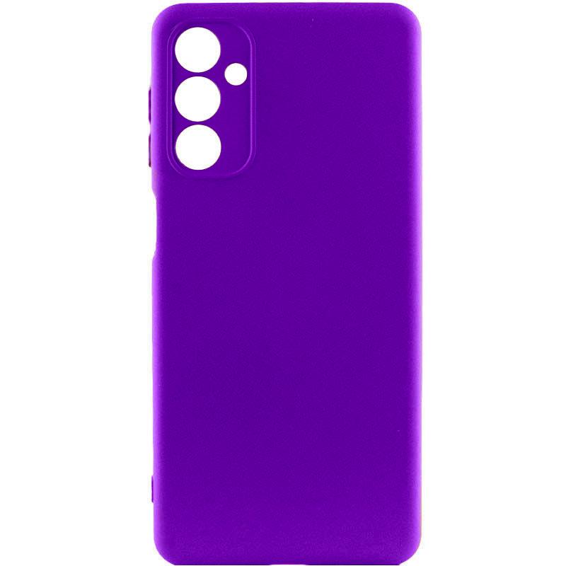 Противоударный чехол TPU GETMAN Liquid Silk Full Camera для Samsung Galaxy A54 5G Фиолетовый / Ultra Violet
