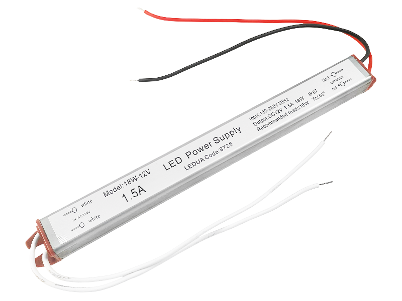 Блок питания LEDUA 12V 18W IP67 Slim (LP-SL67-12V18W)
