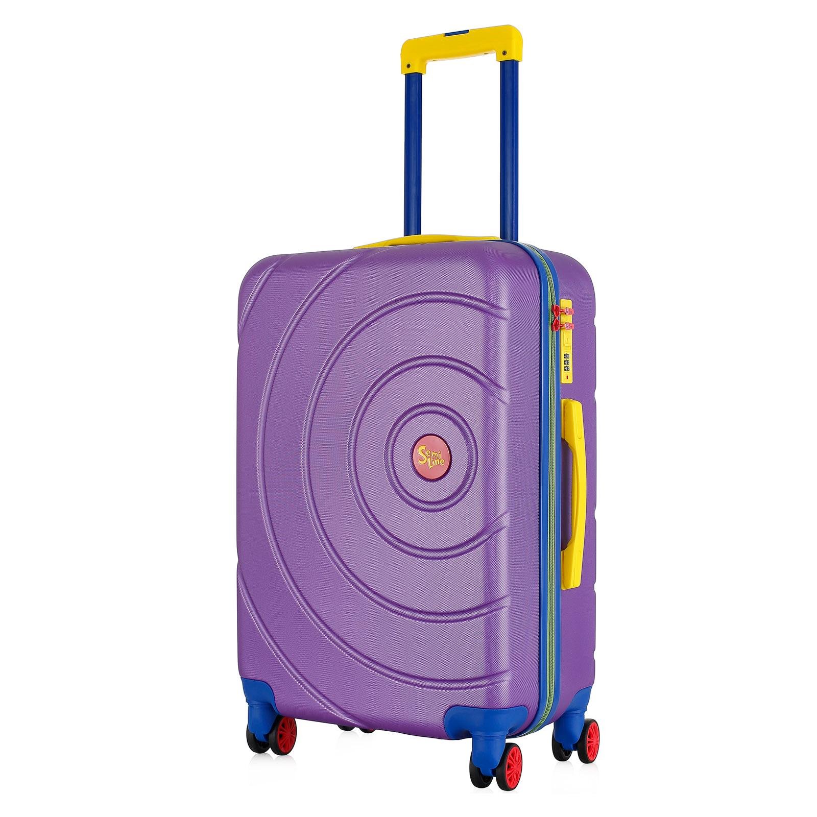 Валіза SEMI LINE T5930-2 24" 65 л телескопічна ручка кодовий замок M 65x44x24,5 см Фіолетовий