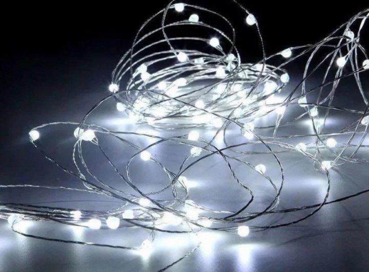 Гирлянда Роса на батарейках 100 LED 10 м Белый (MR66567) Гирлянда Роса на батарейках 100 LED 10 м Белый (MR66567)