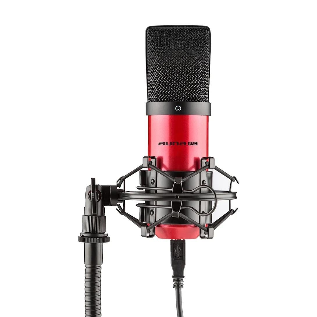 Микрофон-USB конденсаторный Auna MIC-900WH-LED 16 бит/48 кГц 32 дБ (10030363)
