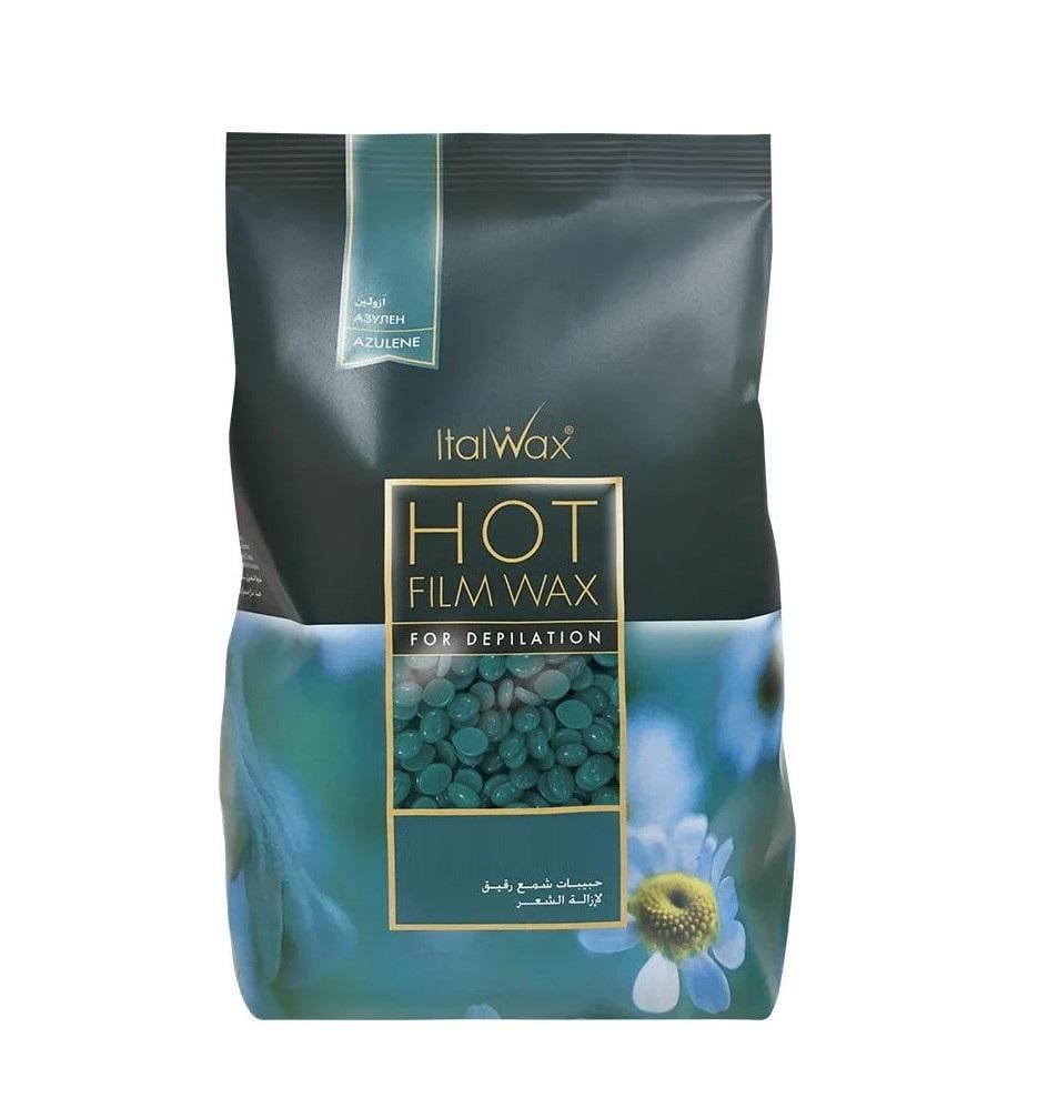 Воск в гранулах Азулен ItalWax для депиляции тела быстрое эффективное удаление волос 1 кг (54389)