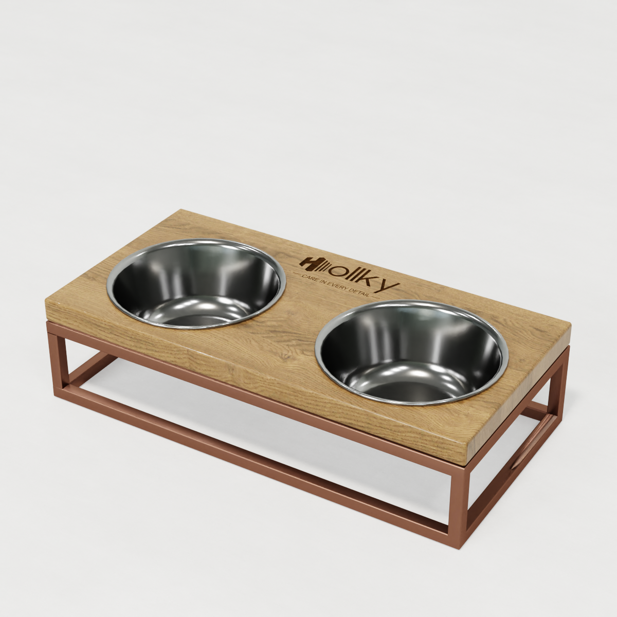 Миски на підставці для маленьких собак і котів Hollky Base S 2х0,45 л (BS-36187-GLNT) - фото 9 Миски на підставці для маленьких собак і котів Hollky Base S 2х0,45 л (BS-36187-GLNT) - фото 9