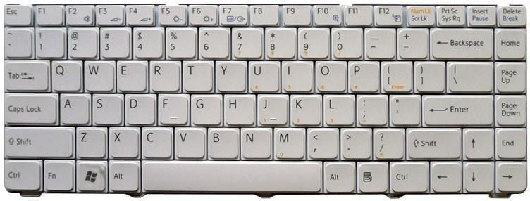 Клавіатура для ноутбука Sony Vaio VGN-NR21Z White