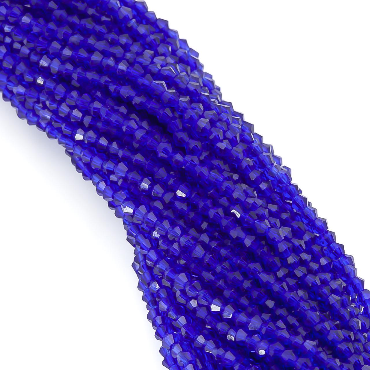 Бусины хрустальные Биконус 2,3х3 мм 160 шт. Электрик (БИ0002к20)