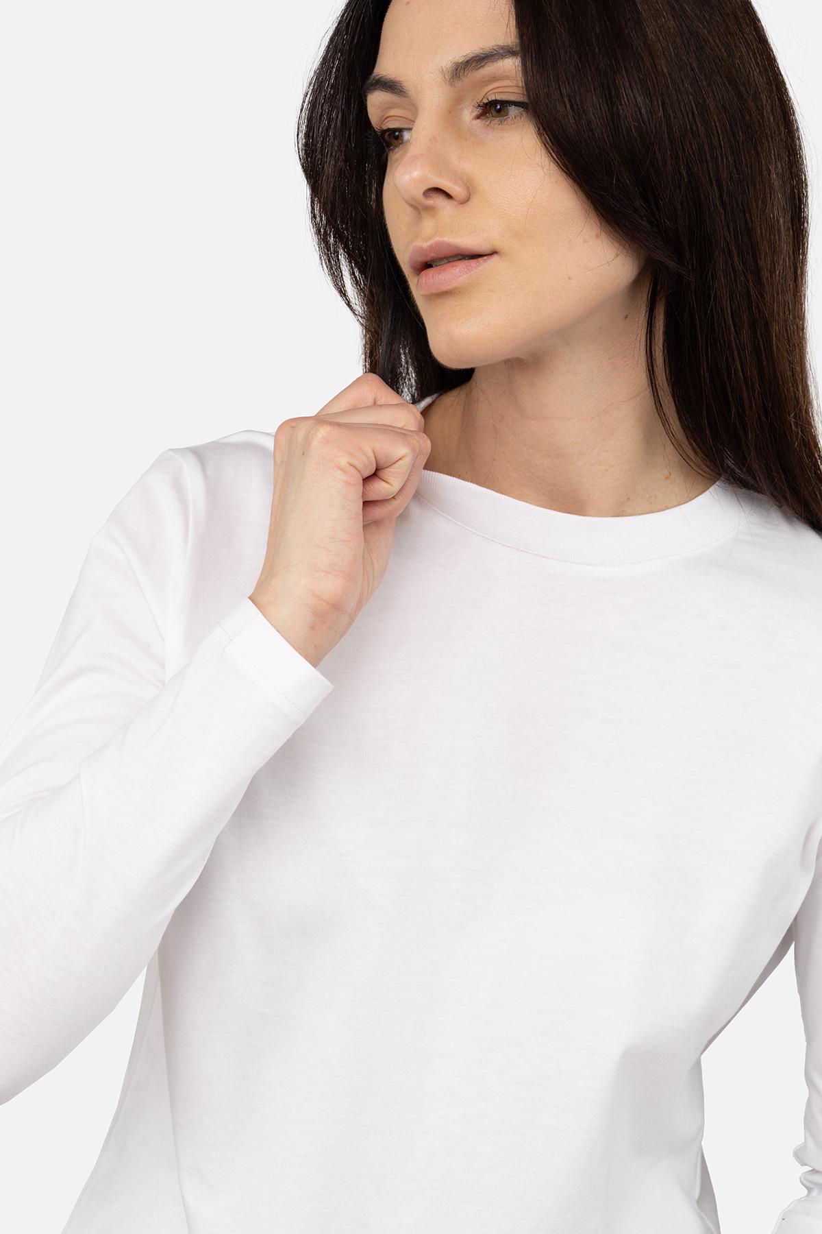 Джемпер жіночий з довгим рукавом ЦБ-00266325 р. 42 Білий (SKT001035768) - фото 3 Джемпер жіночий з довгим рукавом ЦБ-00266325 р. 42 Білий (SKT001035768) - фото 3