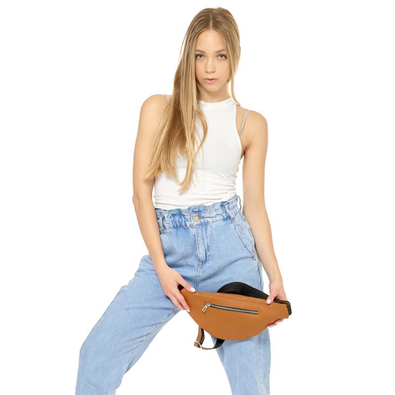 Сумка бананка поясная Sambag Soho BSS с натуральной кожи 33x14x5 см Рыжий - фото 2 Сумка бананка поясная Sambag Soho BSS с натуральной кожи 33x14x5 см Рыжий - фото 2