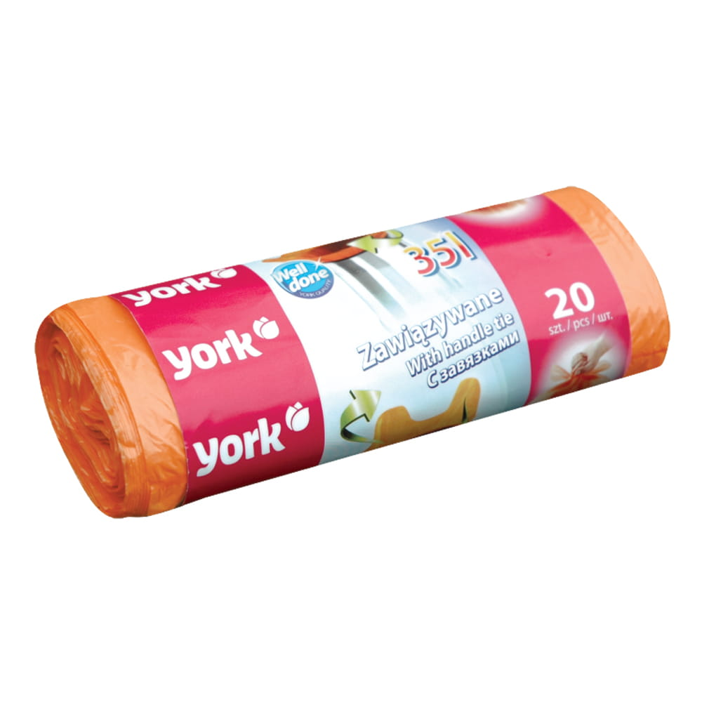 Пакет для сміття York із зав'язками 35 л 20 шт. (2306122495)