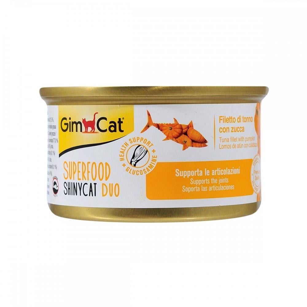 Корм вологий для кішок GimCat Shiny Cat Superfood з тунцем і гарбузом 70 г (2291540463)