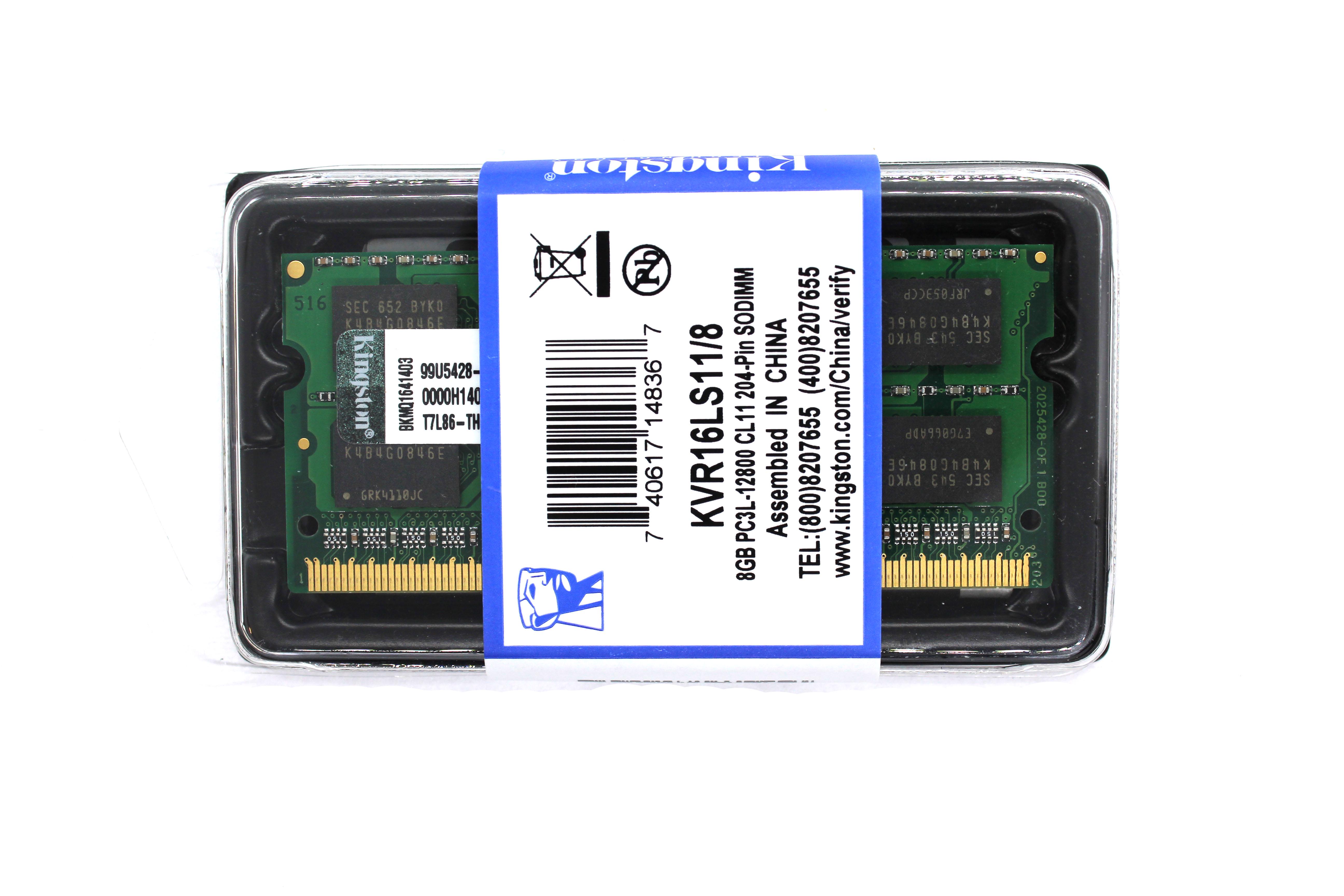 Оперативна пам'ять Kingston SO-DIMM DDR3L 8 Гб 1600 МГц PC3-12800 (KVR16LS11/8)