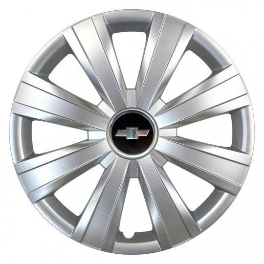 Автомобильные колпаки SKS 328 R15 с логотипом Chevrolet 4 шт. Серебристый
