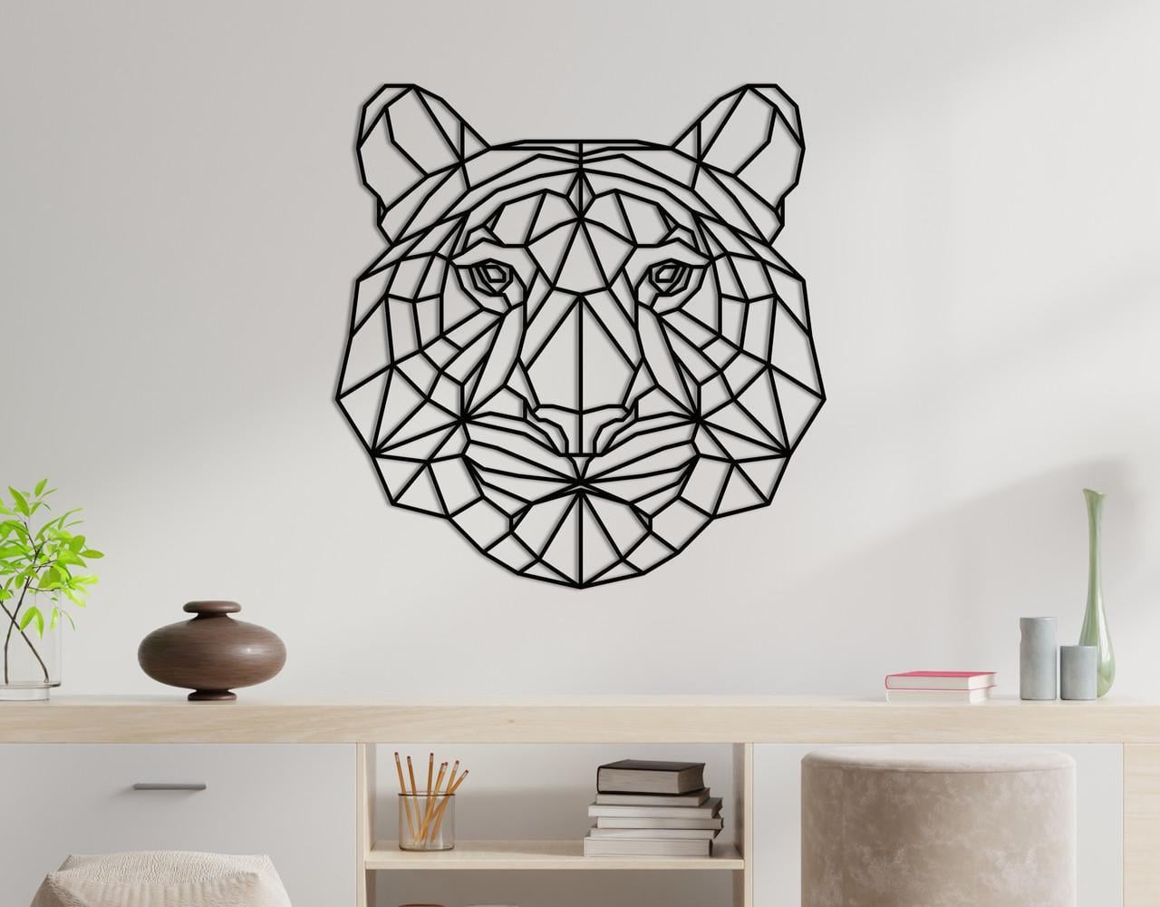 Декоративное панно на стену Upwood Decor Tiger 71,4х70 см Black (1584259369)