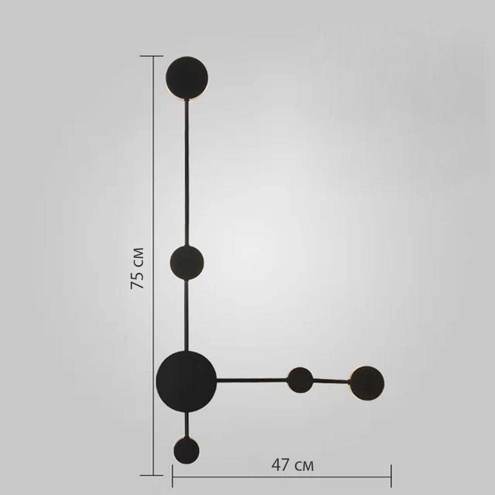 Бра MOLECULAR Черный (WB 16/3 BK) - фото 3