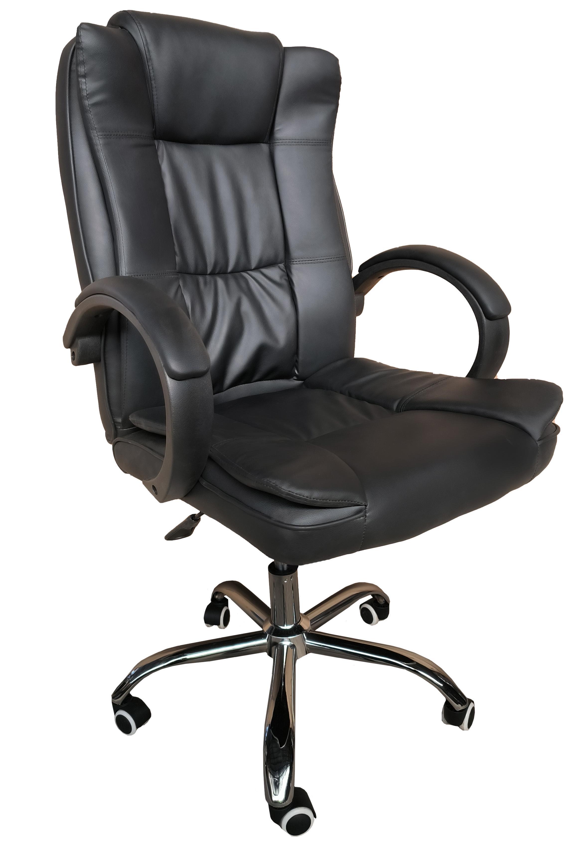 Кресло офисное компьютерное на колесах Bonro B-607 Черный (4274)