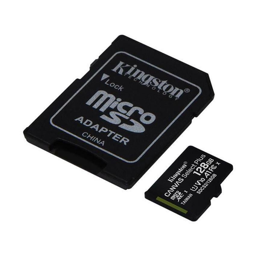Карта памяти Kingston UHS-I MicroSDXC 128GB Class 10 Canvas Select Plus R100MB/s+SD-адаптер (SDCS2/128GB)