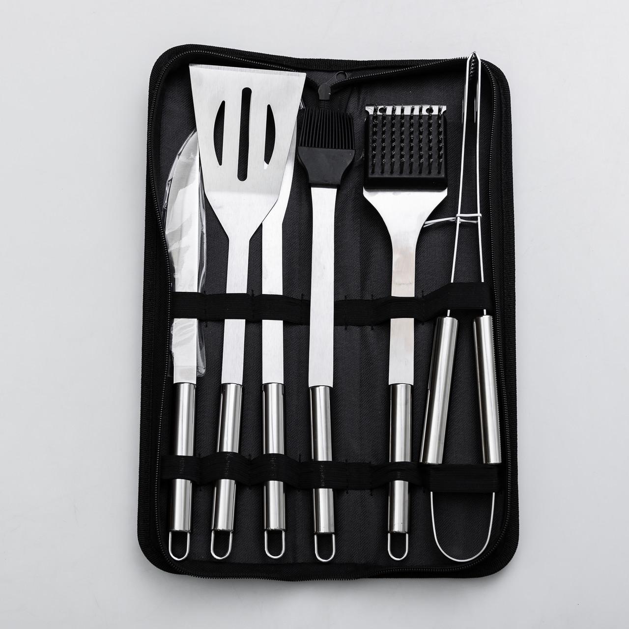 Набір аксесуарів для барбекю/мангалу/грилю 40х10х5 см 6 предметів (6615) Набір аксесуарів для барбекю/мангалу/грилю 40х10х5 см 6 предметів (6615)