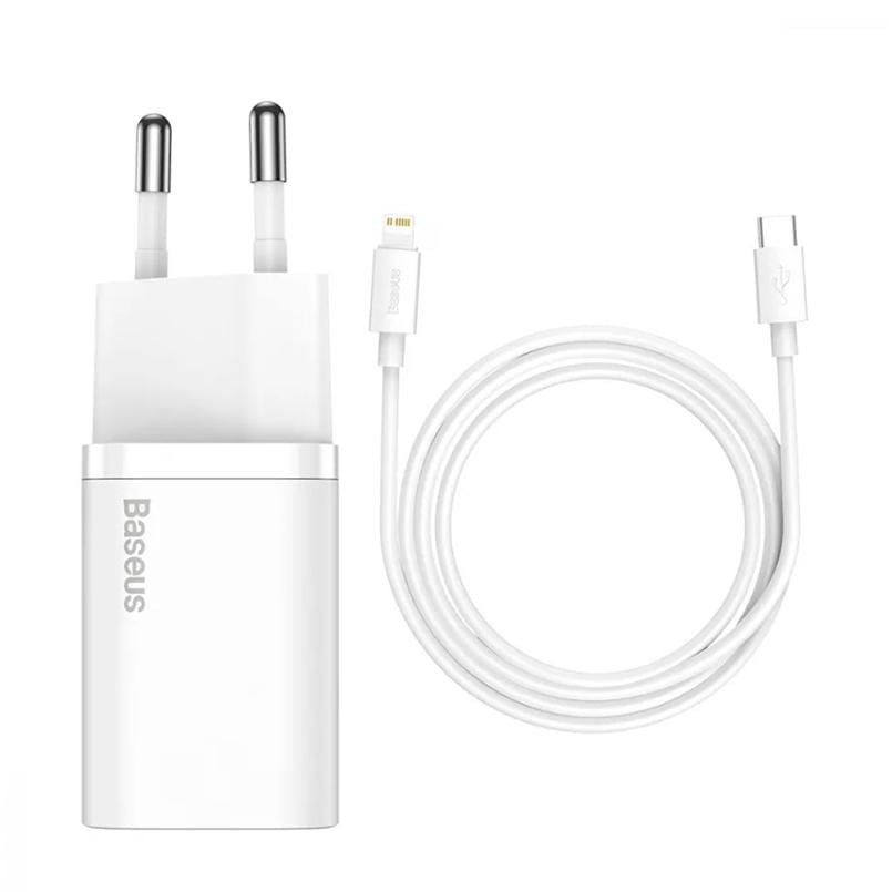 Мережевий зарядний пристрій Baseus Super Si Quick Charger 1C PD3.0 30W Type-C 3A Білий