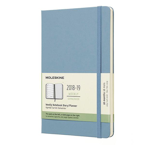 Еженедельник Moleskine 2018-2019 средний Голубой (DHB3618WN3Y19)