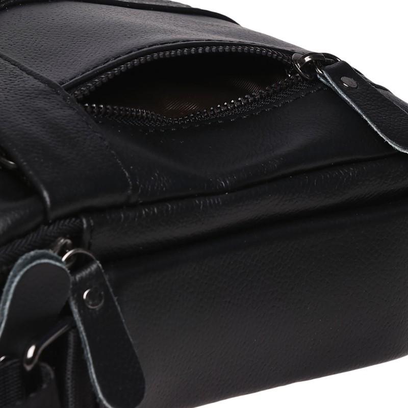 Мужская сумка кожаная Borsa Leather K11169a Черный (15341454) - фото 6