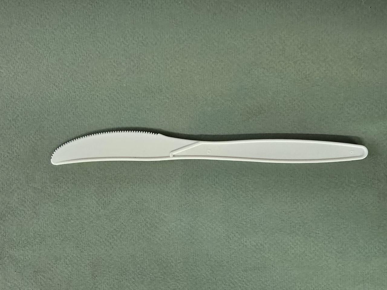 Нож из кукурузного крахмала одноразовый биоразлагаемый 20 см 100 шт.