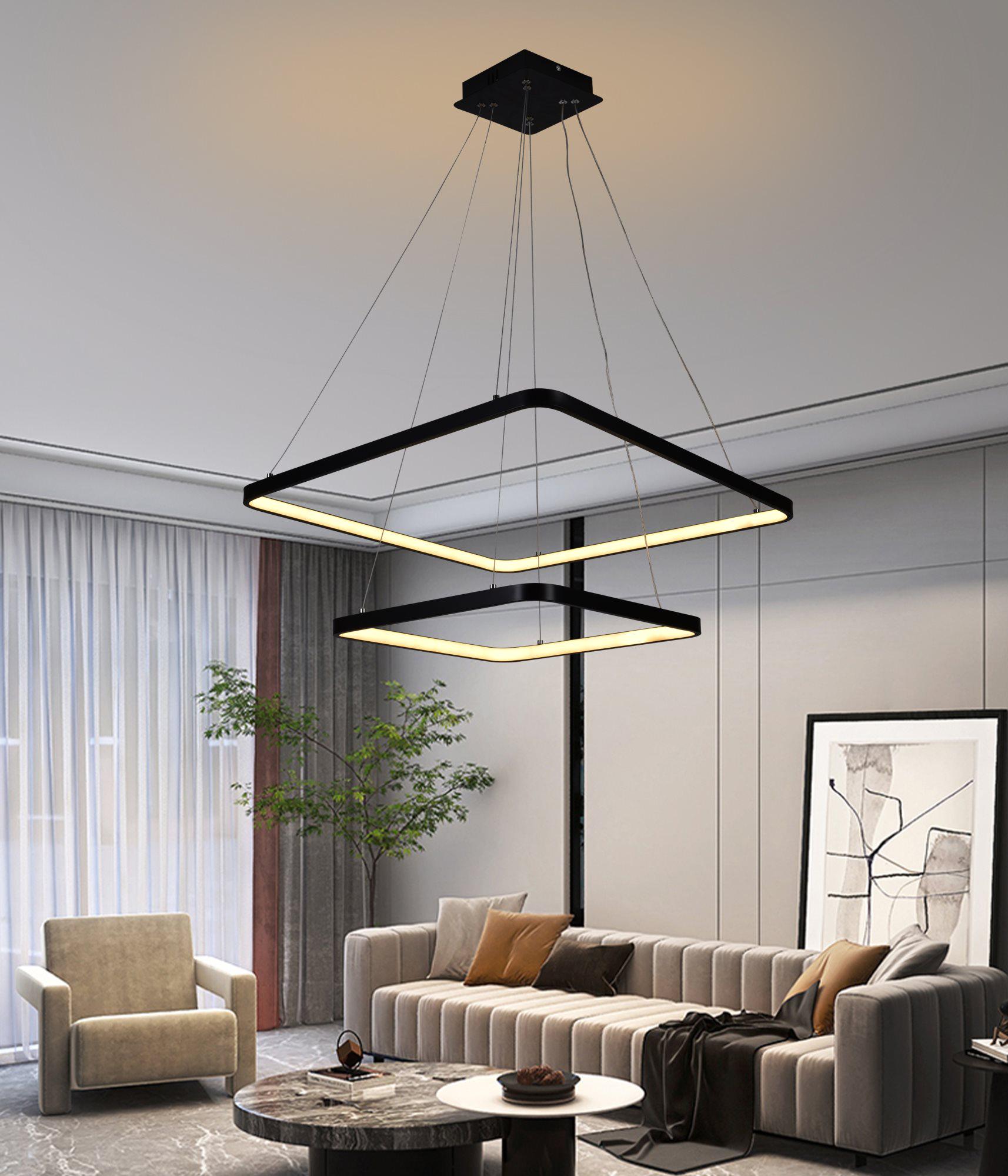 Люстра подвесная светодиодная Sirius LCD3018 BK Черный