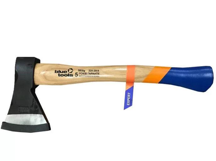 Топор BLUETOOLS Expert 1 кг с деревянной рукояткой (22347)